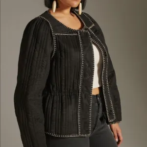 ✨ Anthropologie Quilted Puff-Sleeve Jacket Sz MP