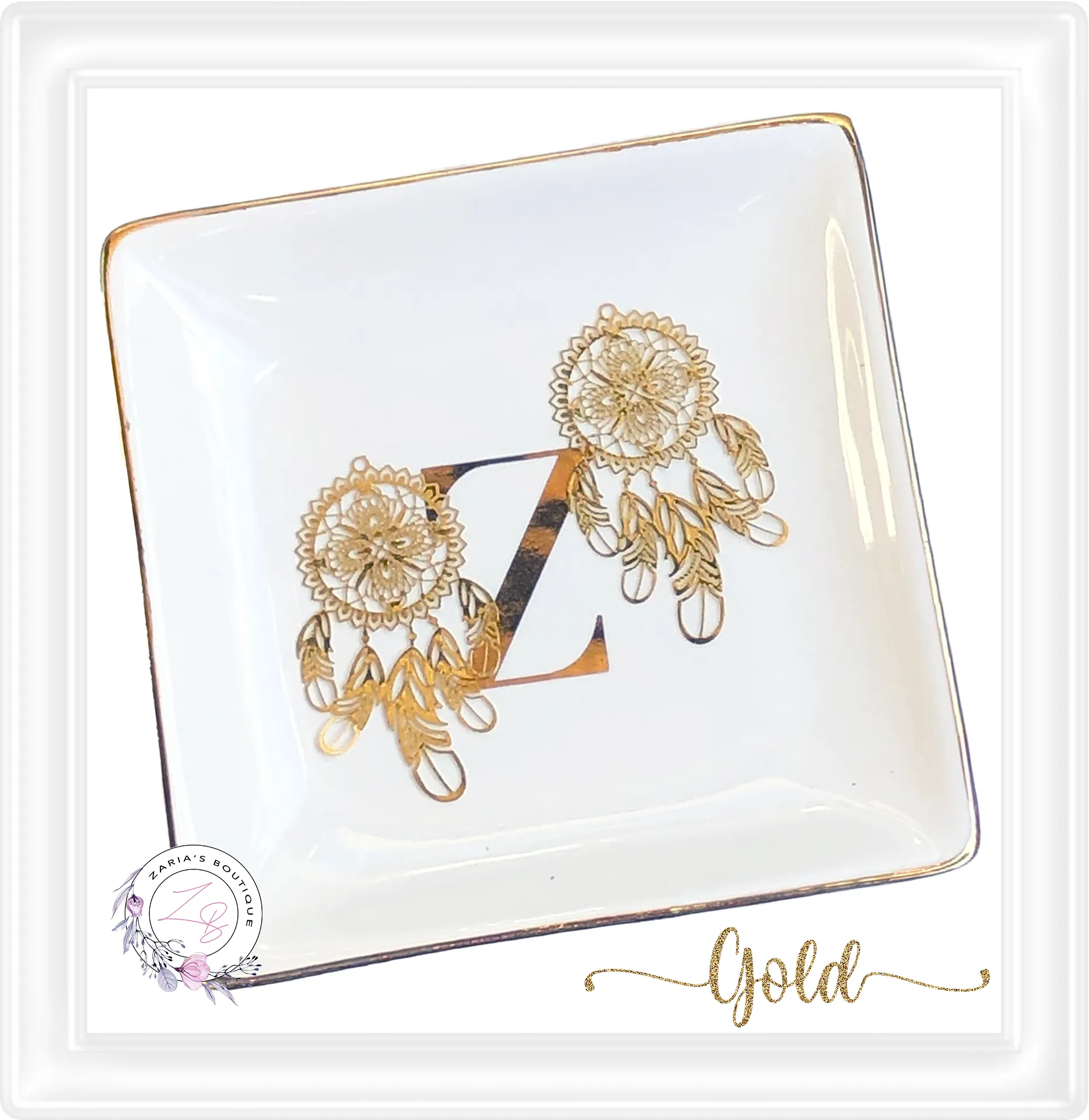 ⋅ Dreamcatchers ⋅ Gold Metal Earring Embellishments ⋅ 2 pieces