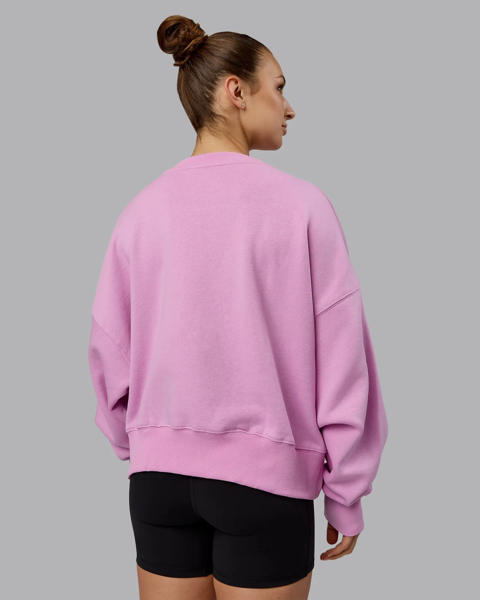 1% Better Heavyweight Sweater - Pastel Orchid-White