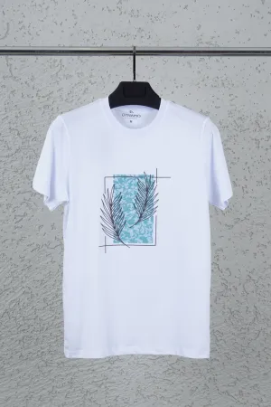 1-t118 Square feather Big size Men's T-shirt