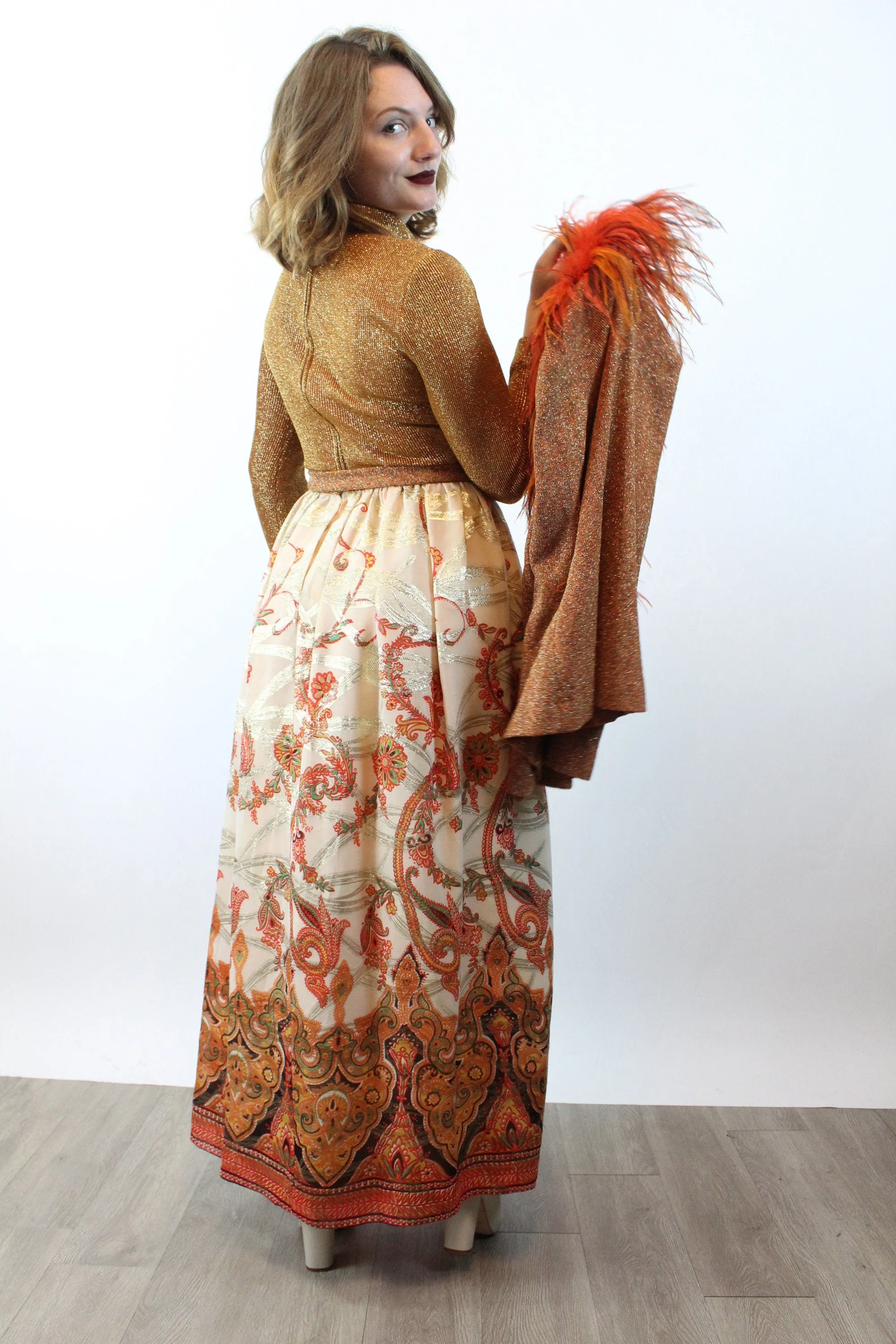1960s VICTOR COSTA romantica marabou feather dress small | new winter