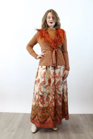 1960s VICTOR COSTA romantica marabou feather dress small | new winter