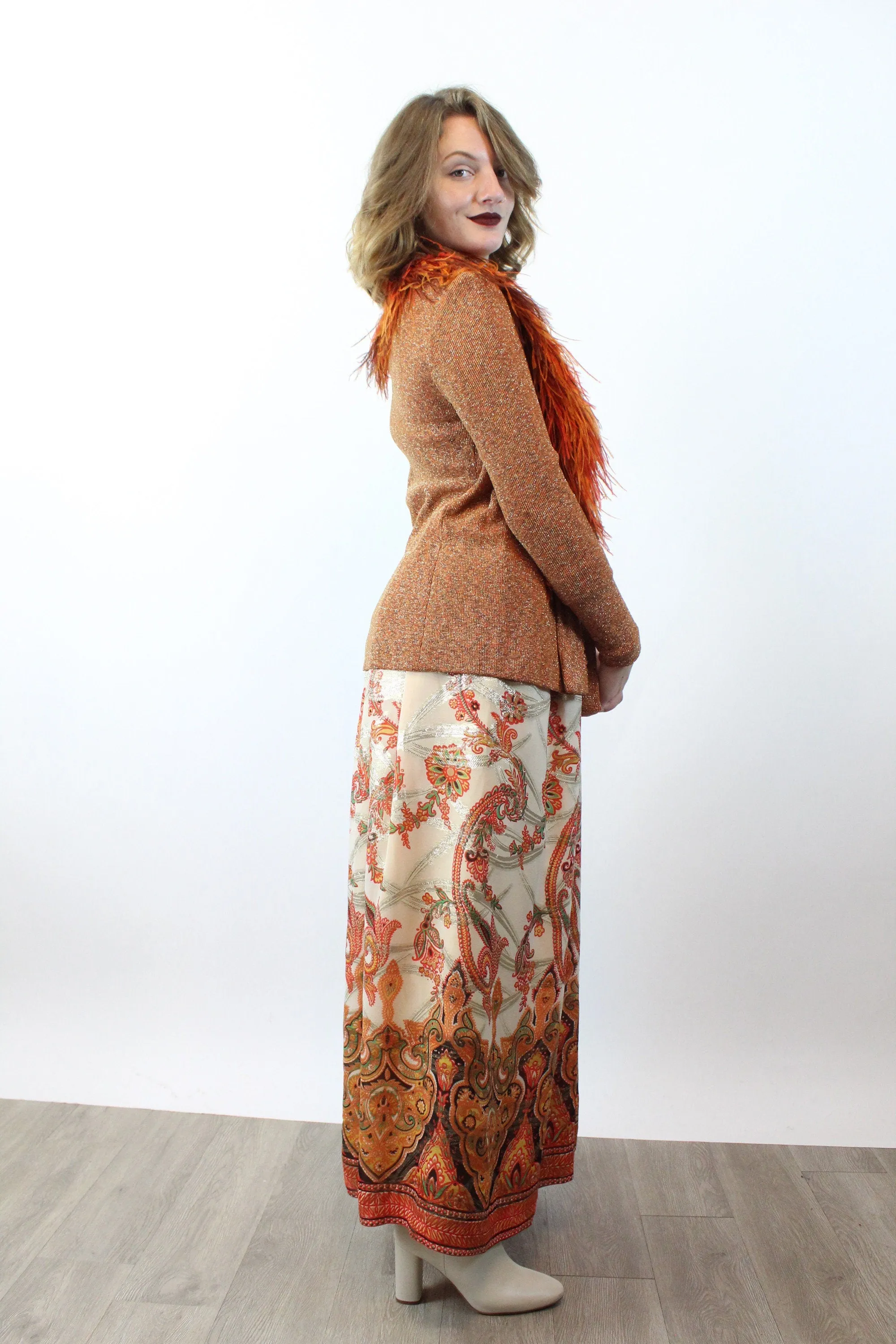 1960s VICTOR COSTA romantica marabou feather dress small | new winter