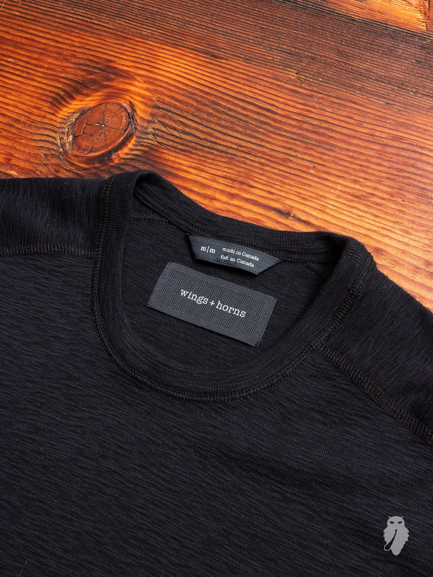 1x1 Slub T-Shirt in Black