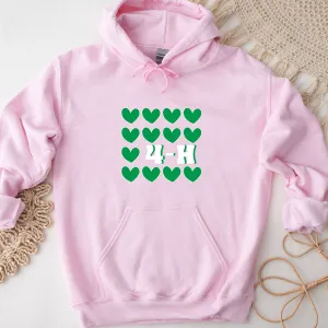 4-H Multiple Hearts Hoodie (S-3XL) Unisex - Multiple Colors!
