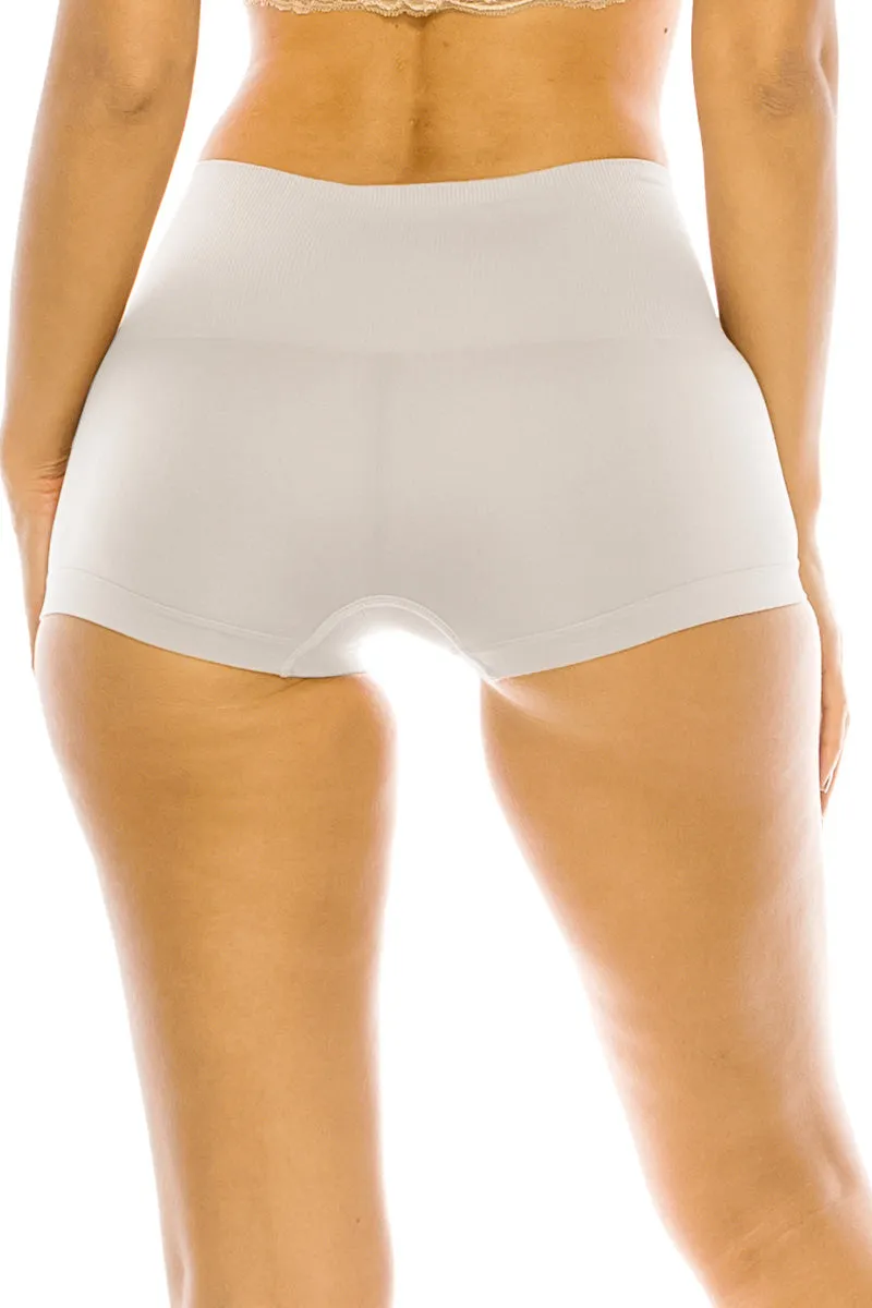 72103 6 Pices Comfortable Seamless Firm Waist Control, Breathable & Tagless Shapewear Boyshort