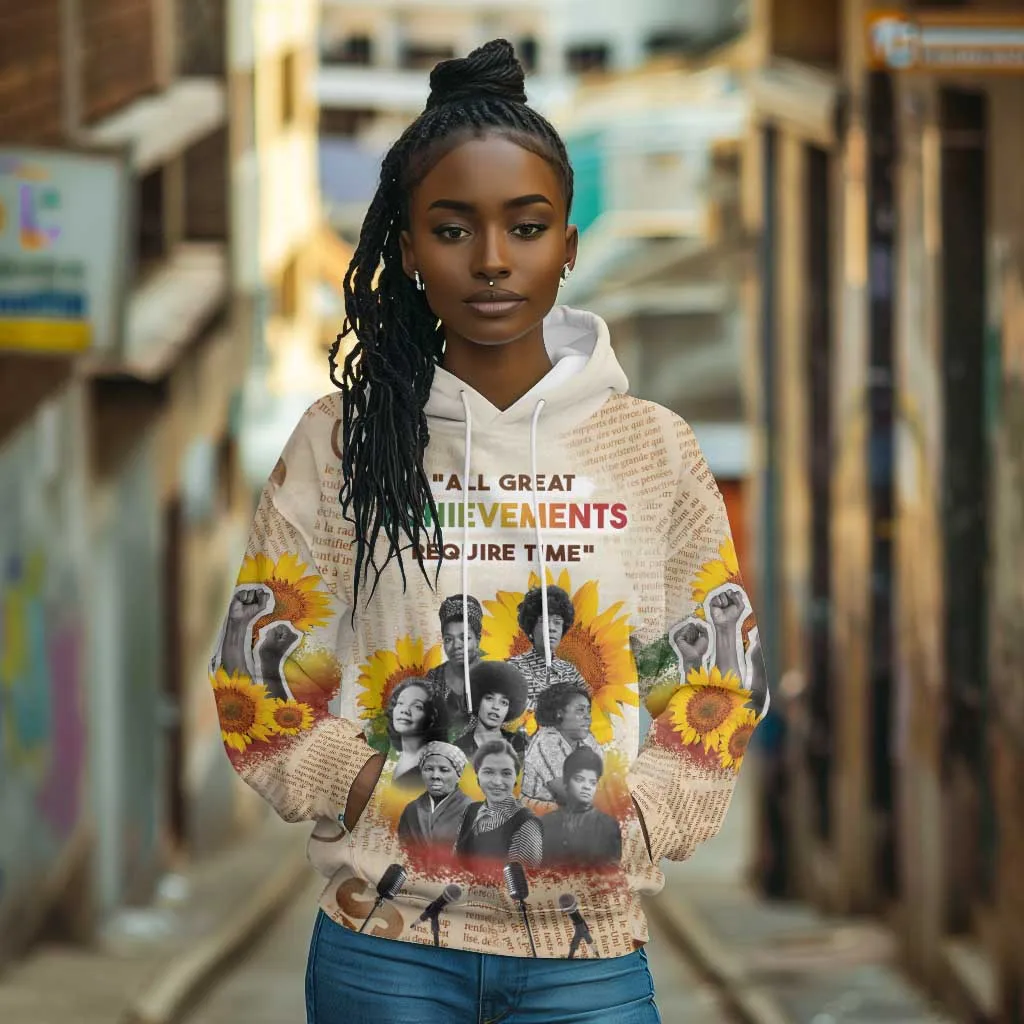 African Achievements Hoodie Civil Rights Female Leaders Sunflower DT04