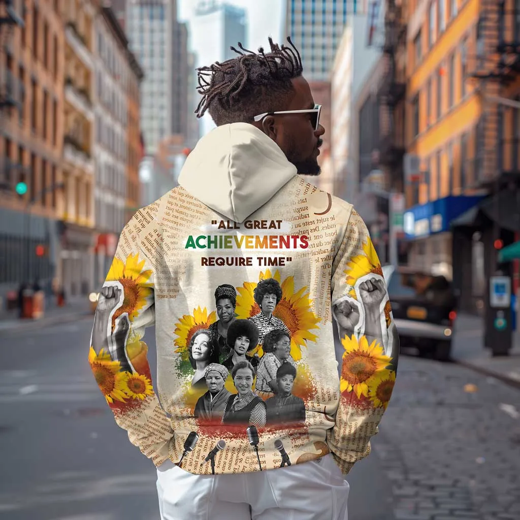 African Achievements Hoodie Civil Rights Female Leaders Sunflower DT04
