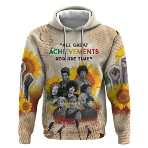 African Achievements Hoodie Civil Rights Female Leaders Sunflower DT04