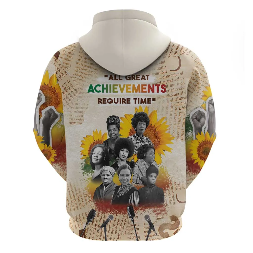 African Achievements Hoodie Civil Rights Female Leaders Sunflower DT04