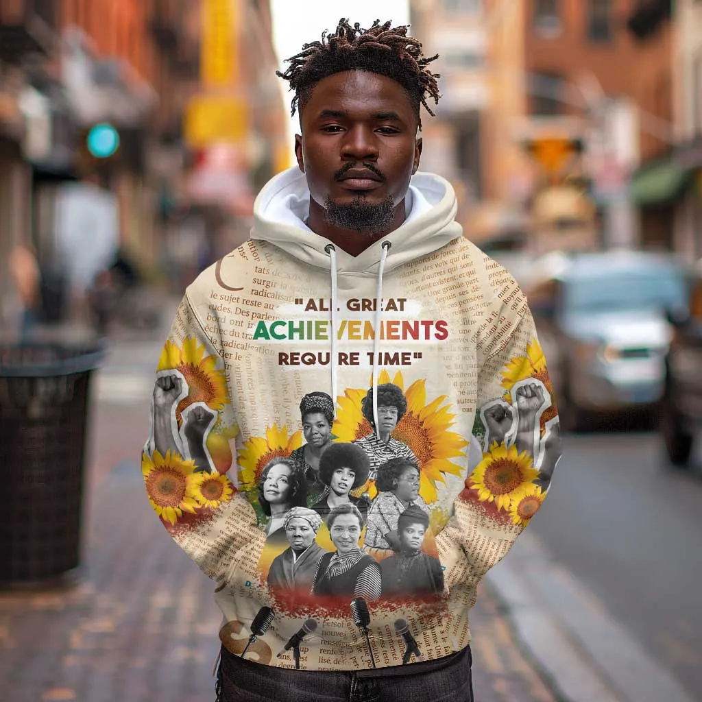 African Achievements Hoodie Civil Rights Female Leaders Sunflower DT04