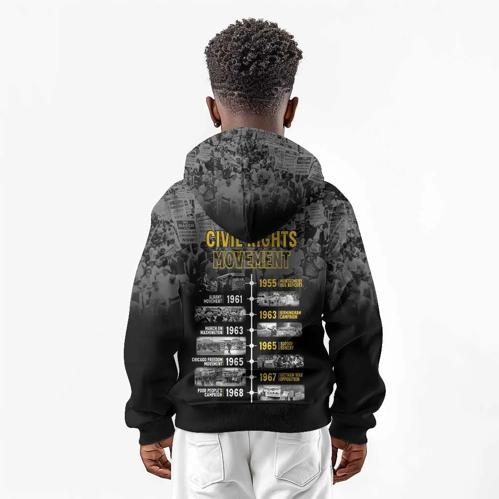 African-American History Month Kid Hoodie Civil Rights Movement LT15