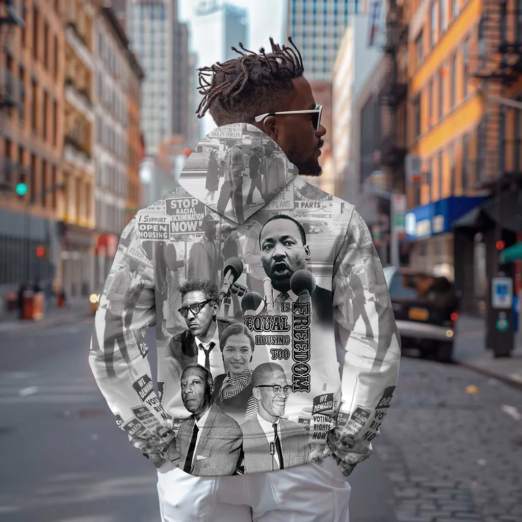 African-American History Month Zip Hoodie Civil Rights Leaders LT15