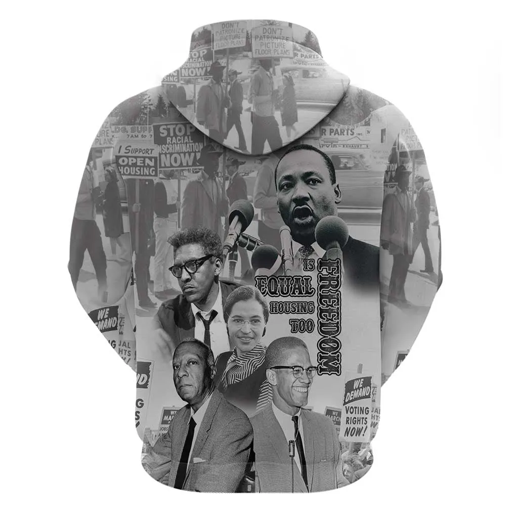 African-American History Month Zip Hoodie Civil Rights Leaders LT15