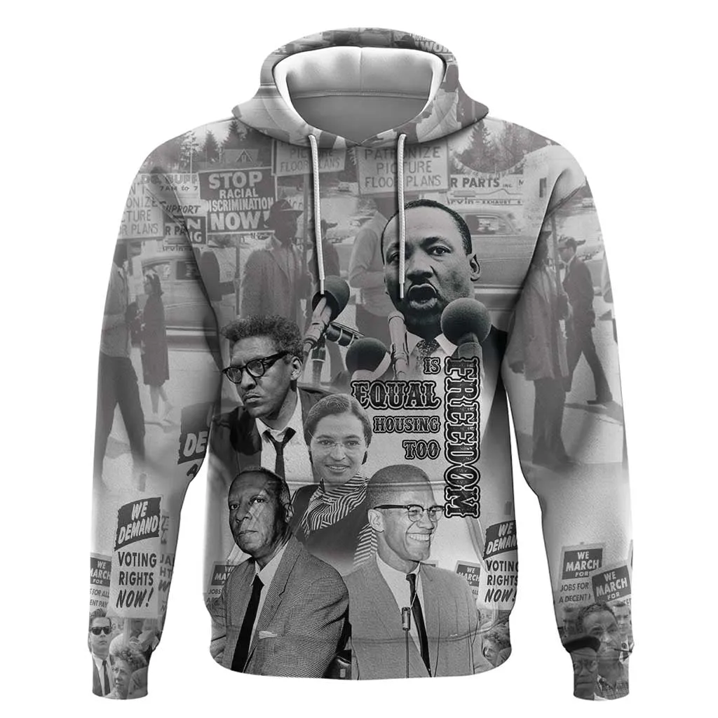 African-American History Month Zip Hoodie Civil Rights Leaders LT15
