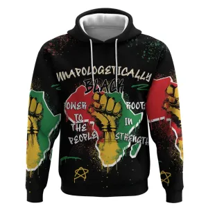 African Black Power Hoodie Unapologetically Black Raised Fist DT03