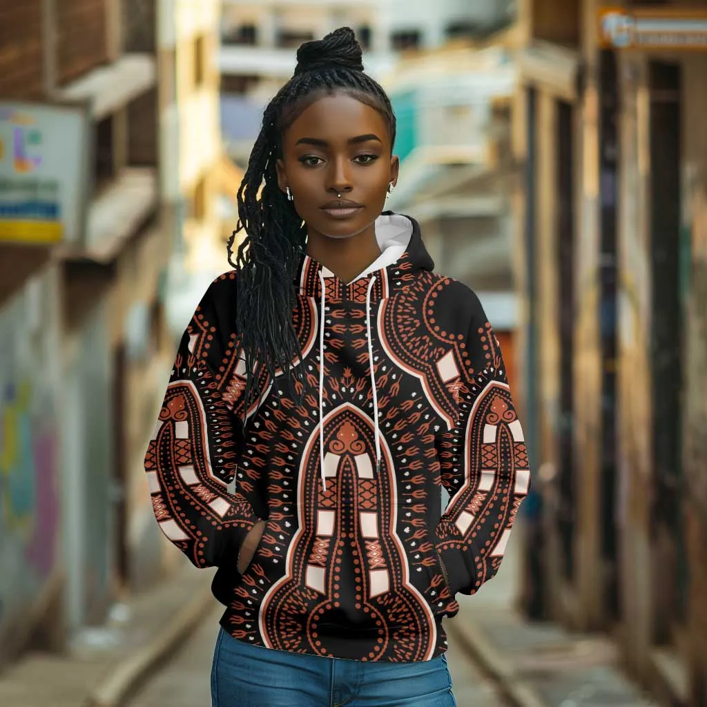 African Dashiki Hoodie Afro Vintage Pattern LT01