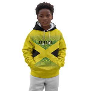 Afro-Jamaicans Custom Kid Hoodie Reggae Boyz With Traditional Pattern LT9