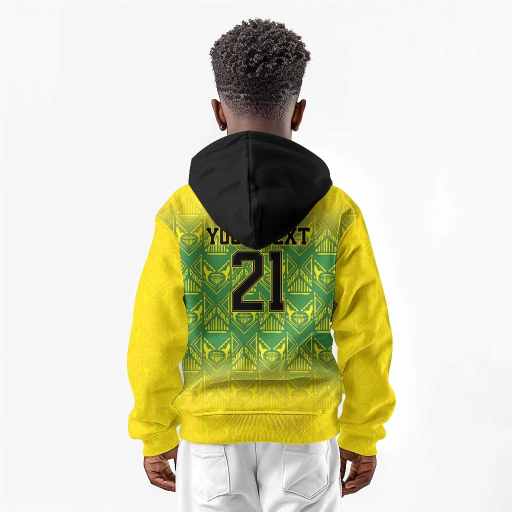 Afro-Jamaicans Custom Kid Hoodie Reggae Boyz With Traditional Pattern LT9