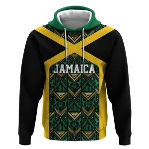 Afro-Jamaicans Football Custom Hoodie Black Ethnic Motifs LT9