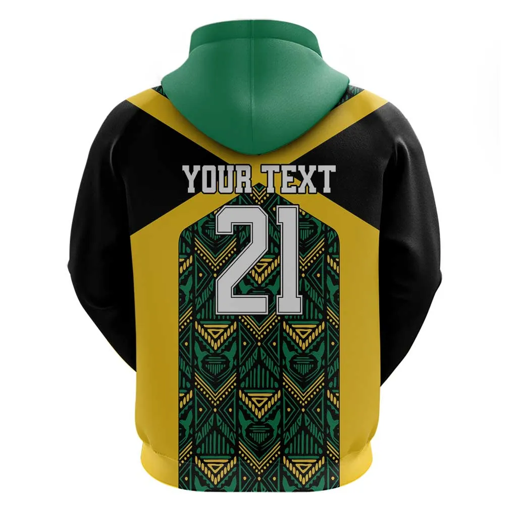 Afro-Jamaicans Football Custom Hoodie Black Ethnic Motifs LT9