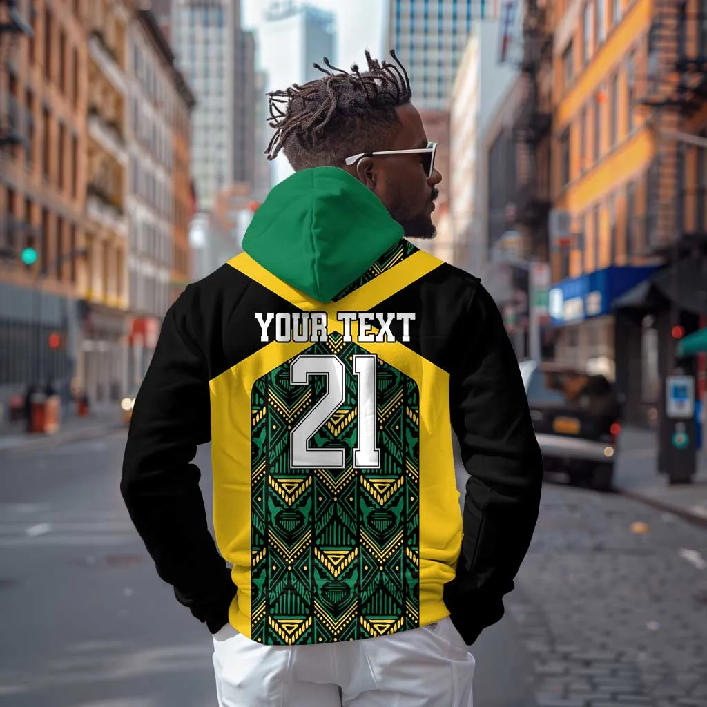 Afro-Jamaicans Football Custom Hoodie Black Ethnic Motifs LT9