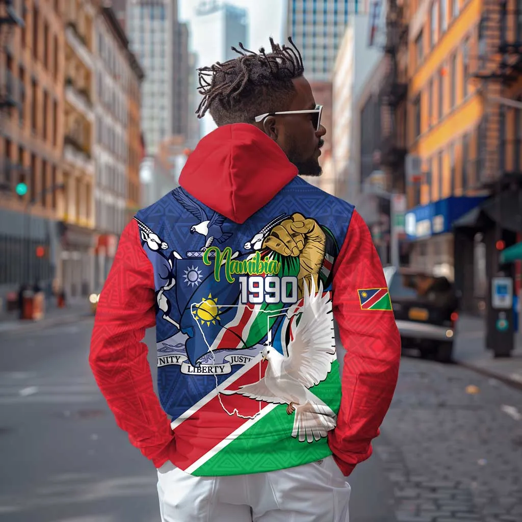 Afro Namibia Independence Day Zip Hoodie Namibian 1990 African Pattern LT14