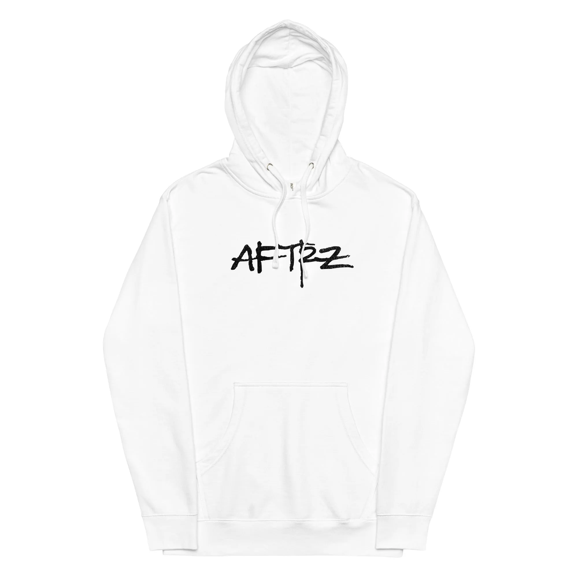 Aftrz Grunge White and Black Midweight Hoodie
