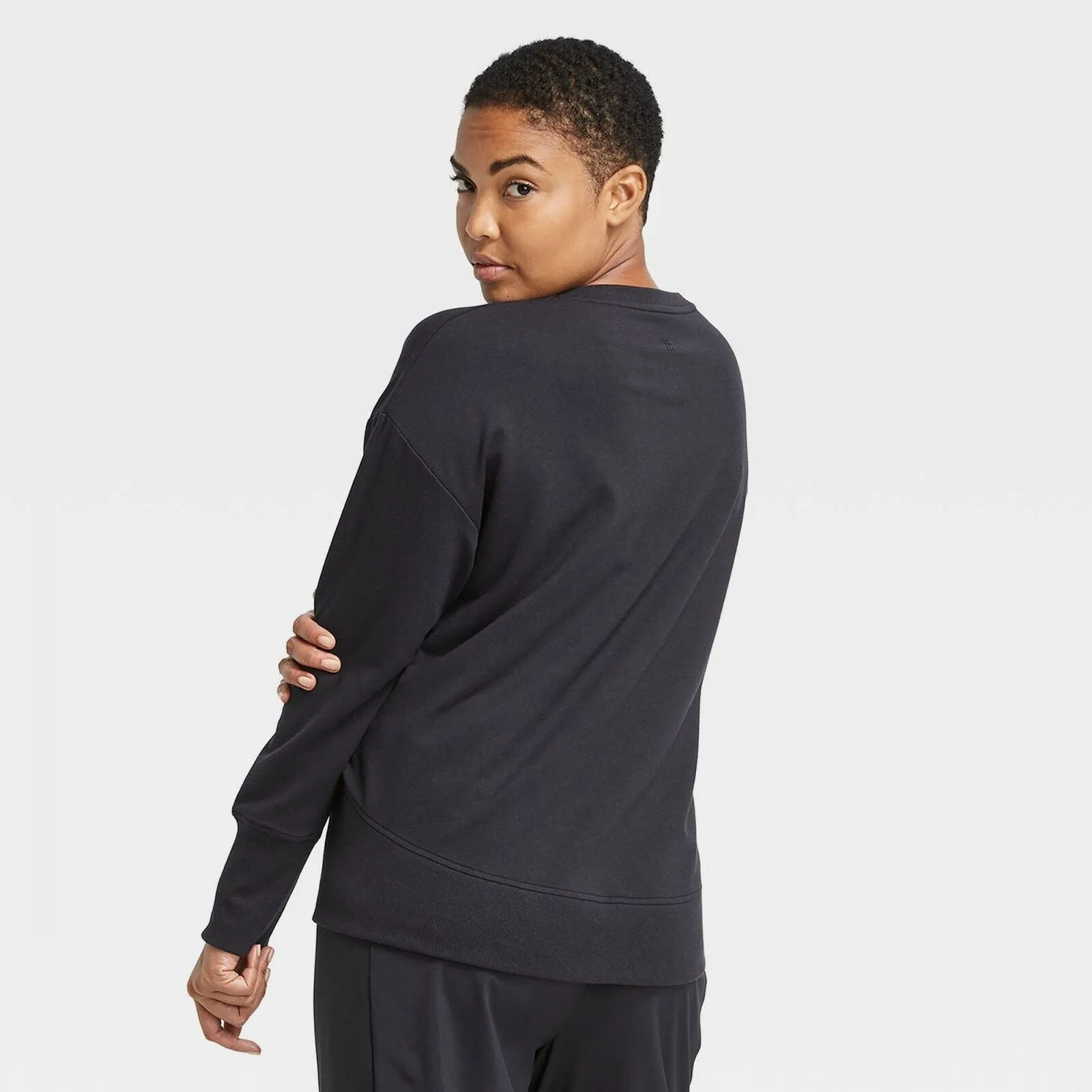 All In Motion Women's French Terry Crewneck Pullover Top