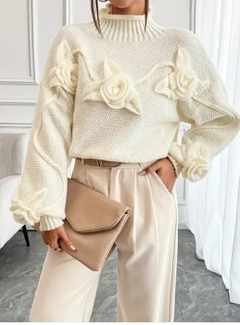 Amihan turtleneck with floral print