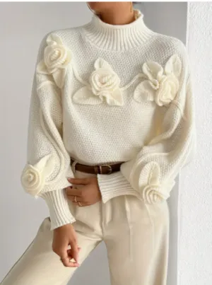 Amihan turtleneck with floral print