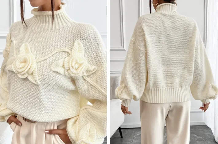 Amihan turtleneck with floral print