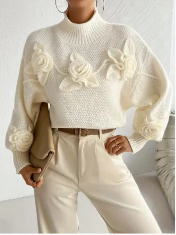 Amihan turtleneck with floral print