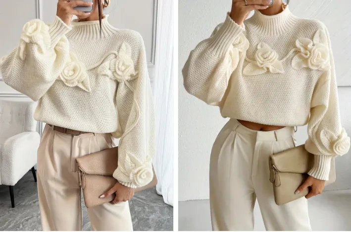 Amihan turtleneck with floral print