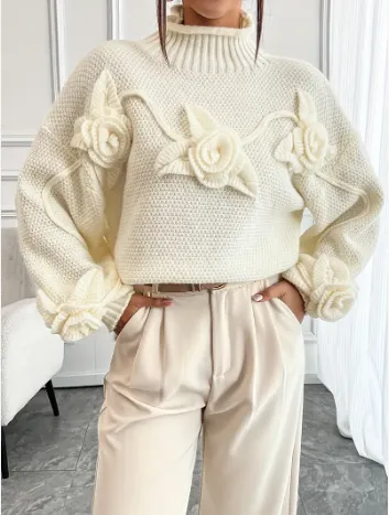 Amihan turtleneck with floral print
