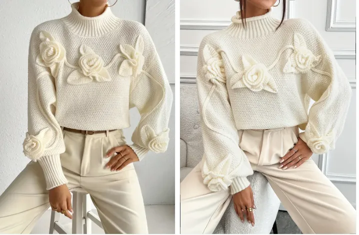 Amihan turtleneck with floral print
