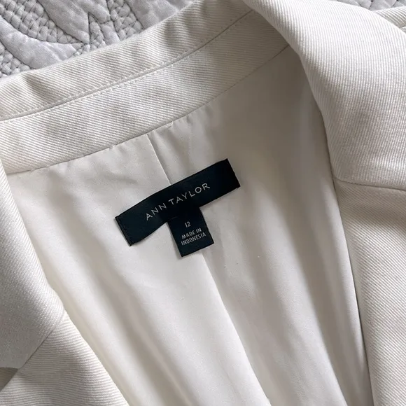 Ann Taylor - The Newbury Blazer in Knit Twill - White