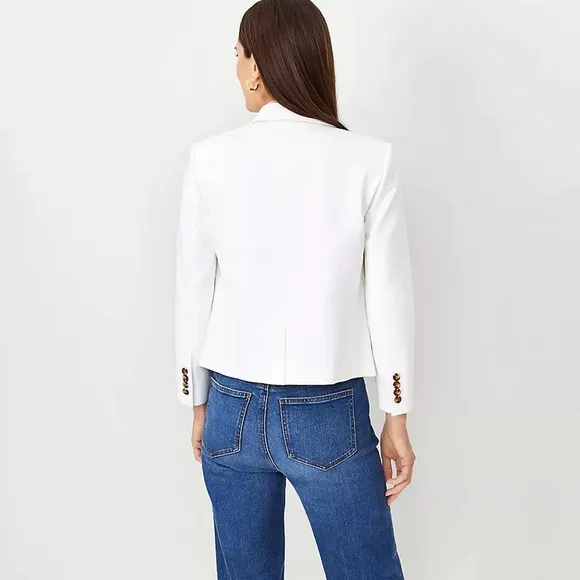 Ann Taylor - The Newbury Blazer in Knit Twill - White
