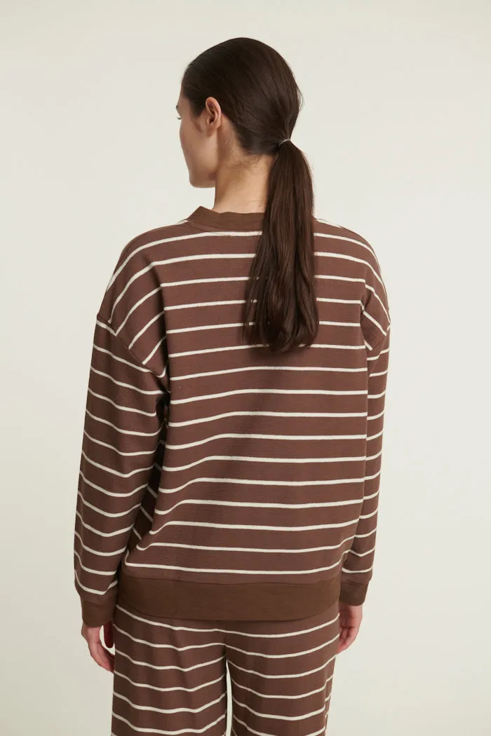 Anneli Oversized LS Sweat - Carafe / Birch