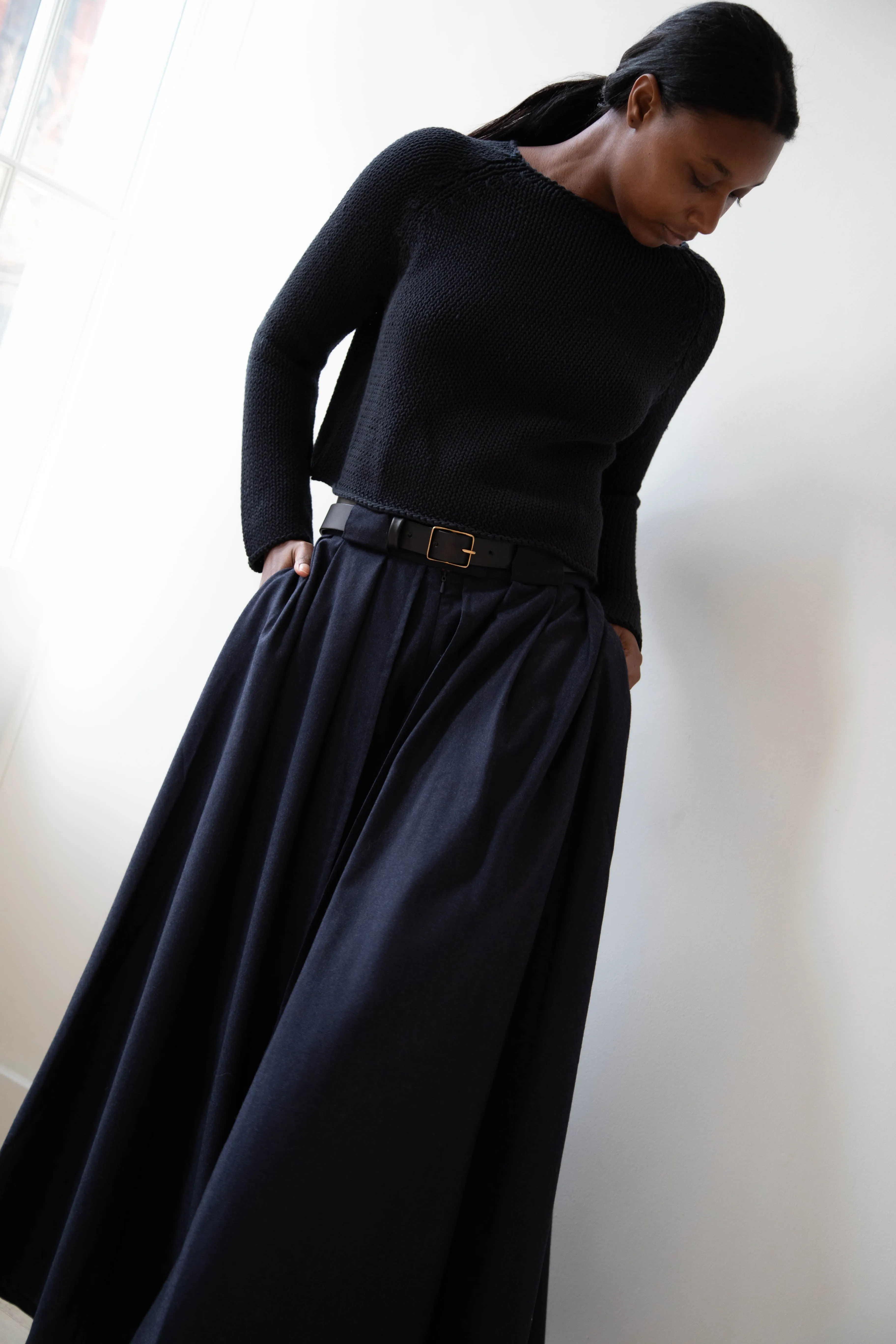 Apuntob | Soft Cotton Sweater in Black