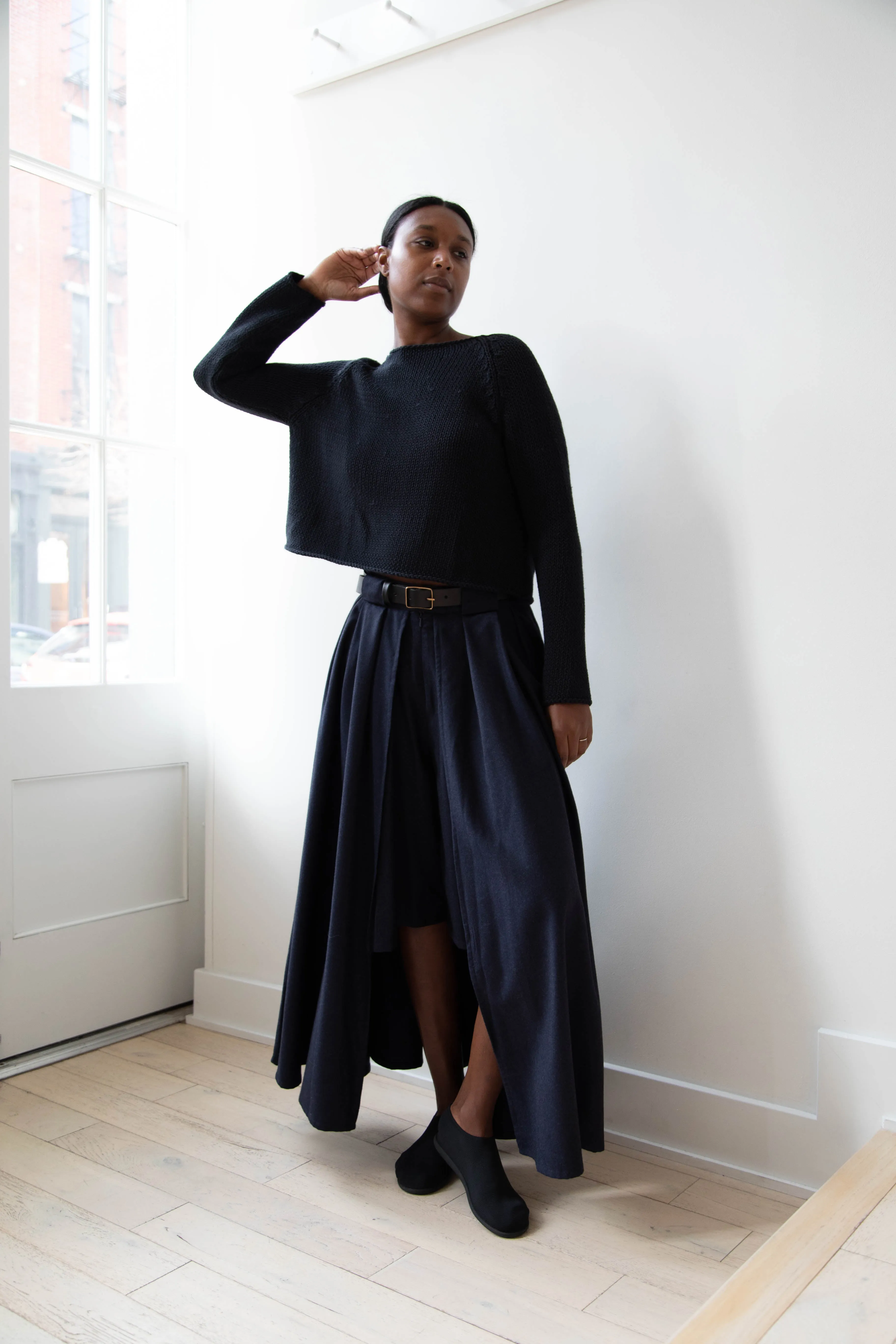 Apuntob | Soft Cotton Sweater in Black
