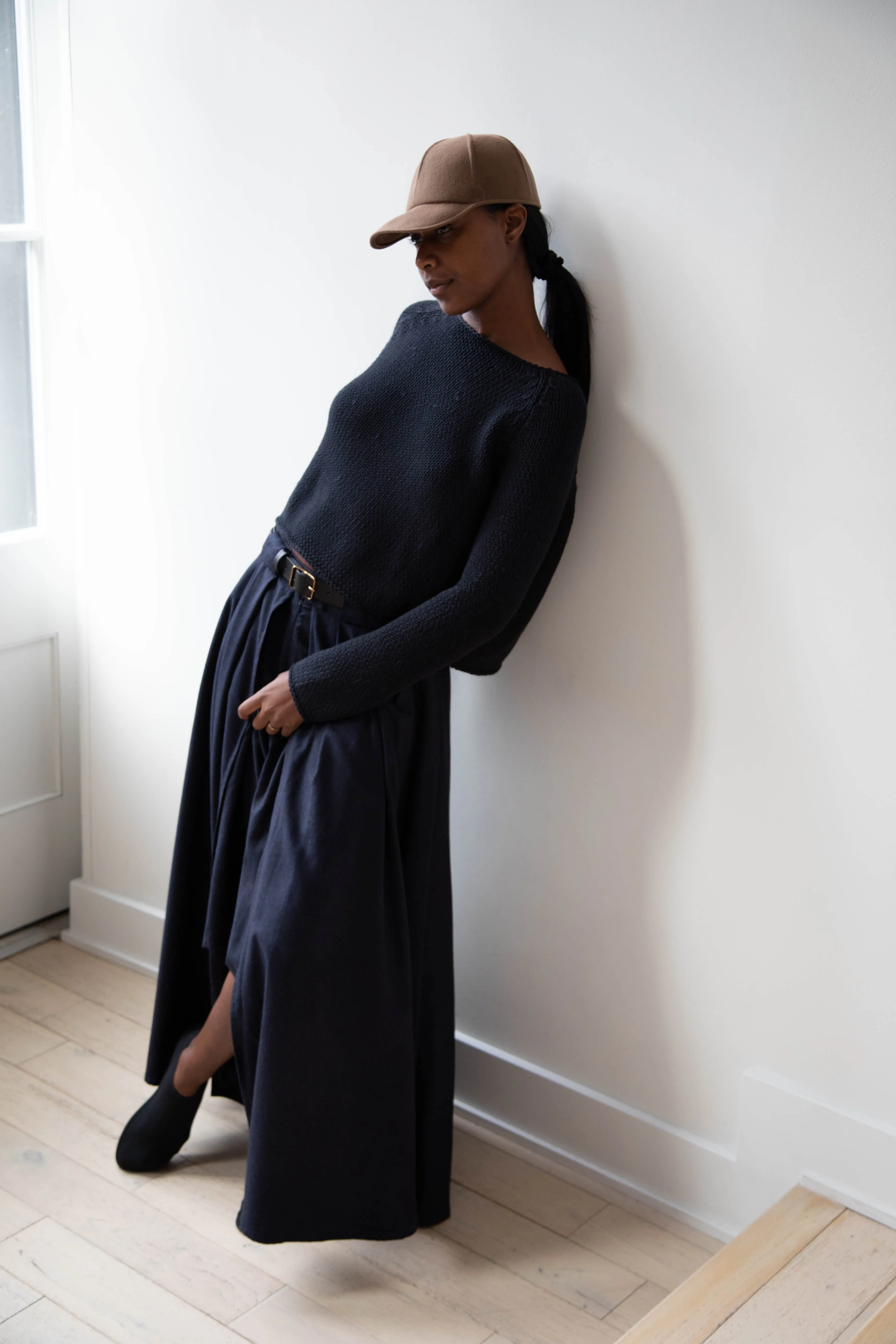 Apuntob | Soft Cotton Sweater in Black