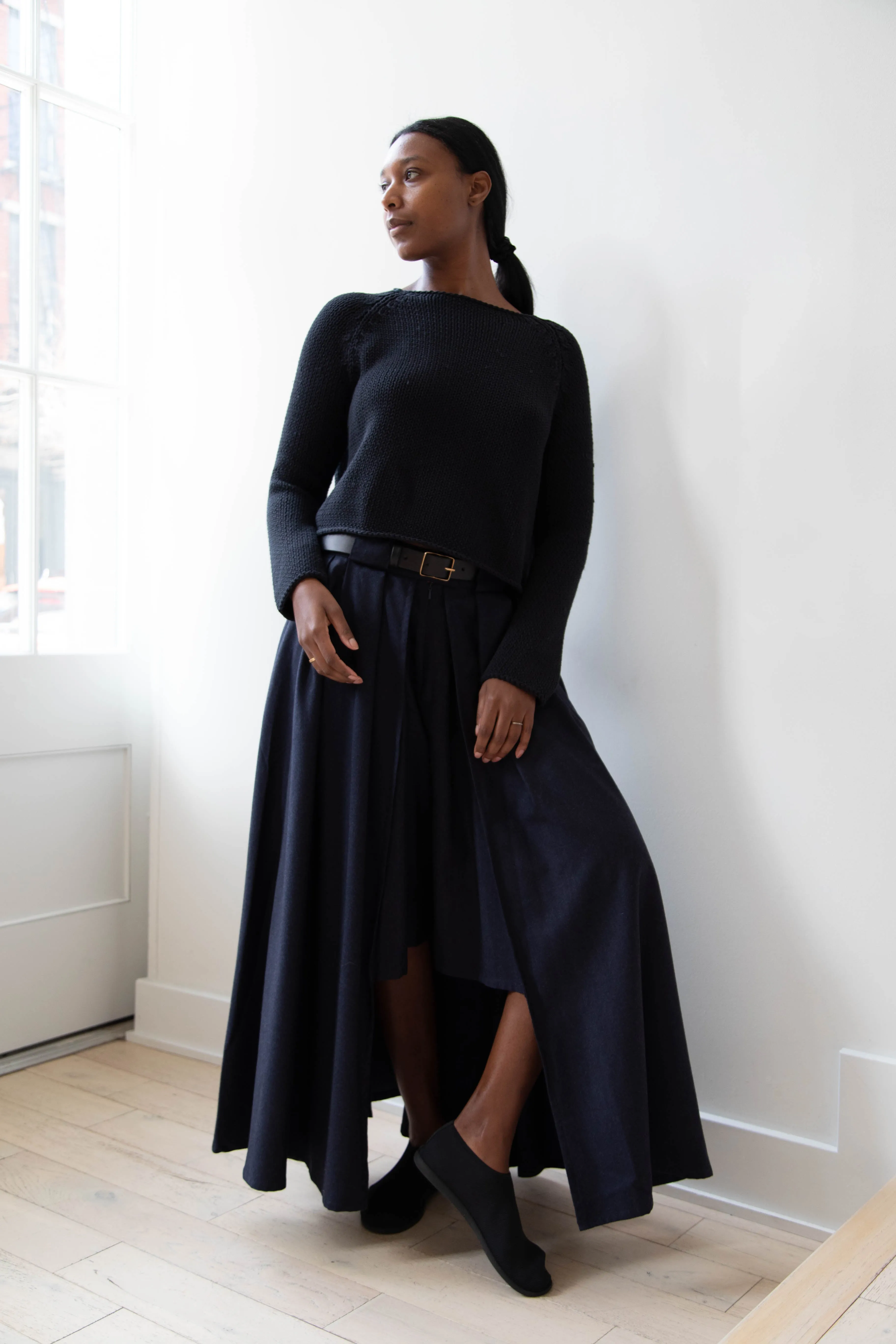 Apuntob | Soft Cotton Sweater in Black