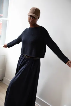 Apuntob | Soft Cotton Sweater in Black