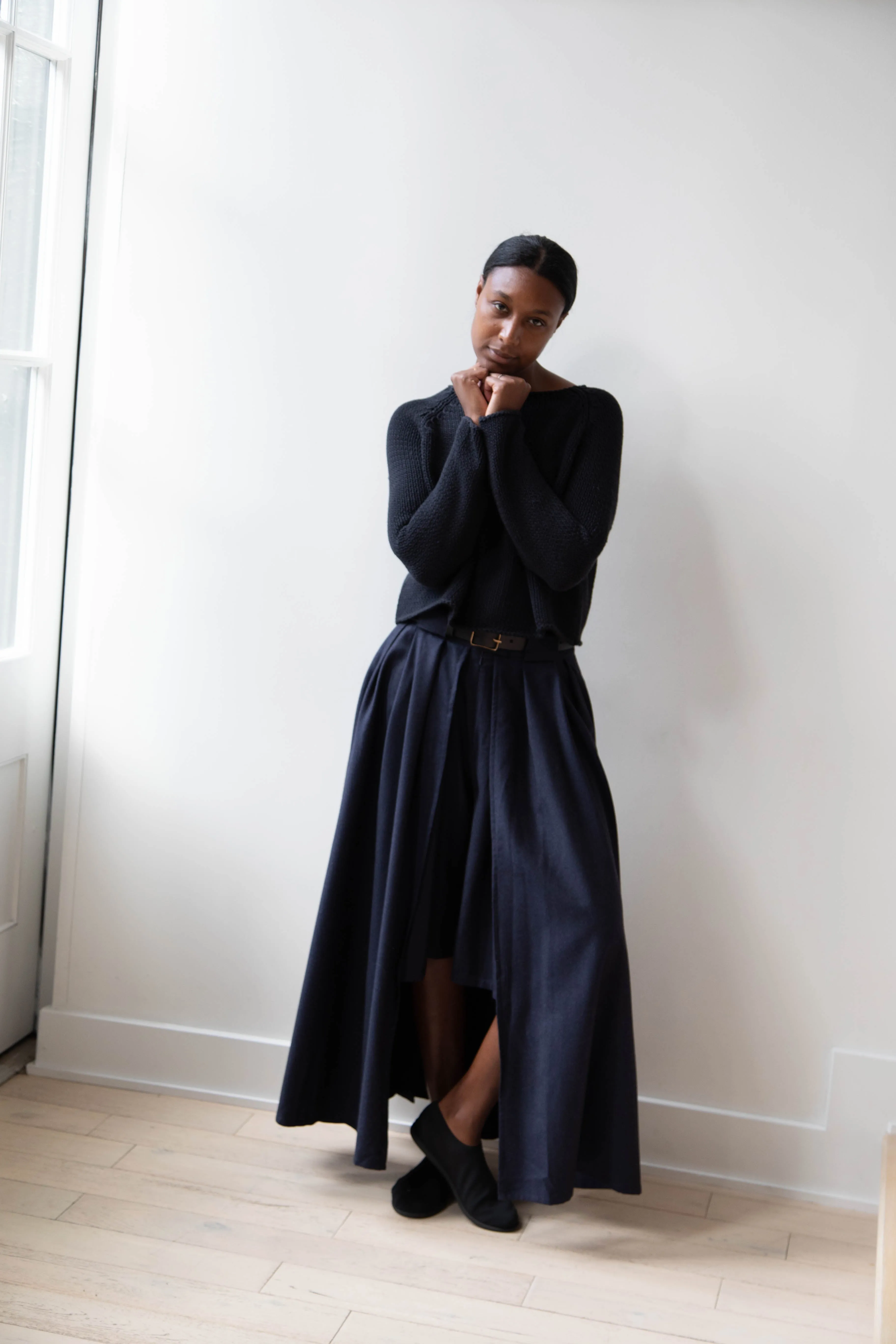 Apuntob | Soft Cotton Sweater in Black