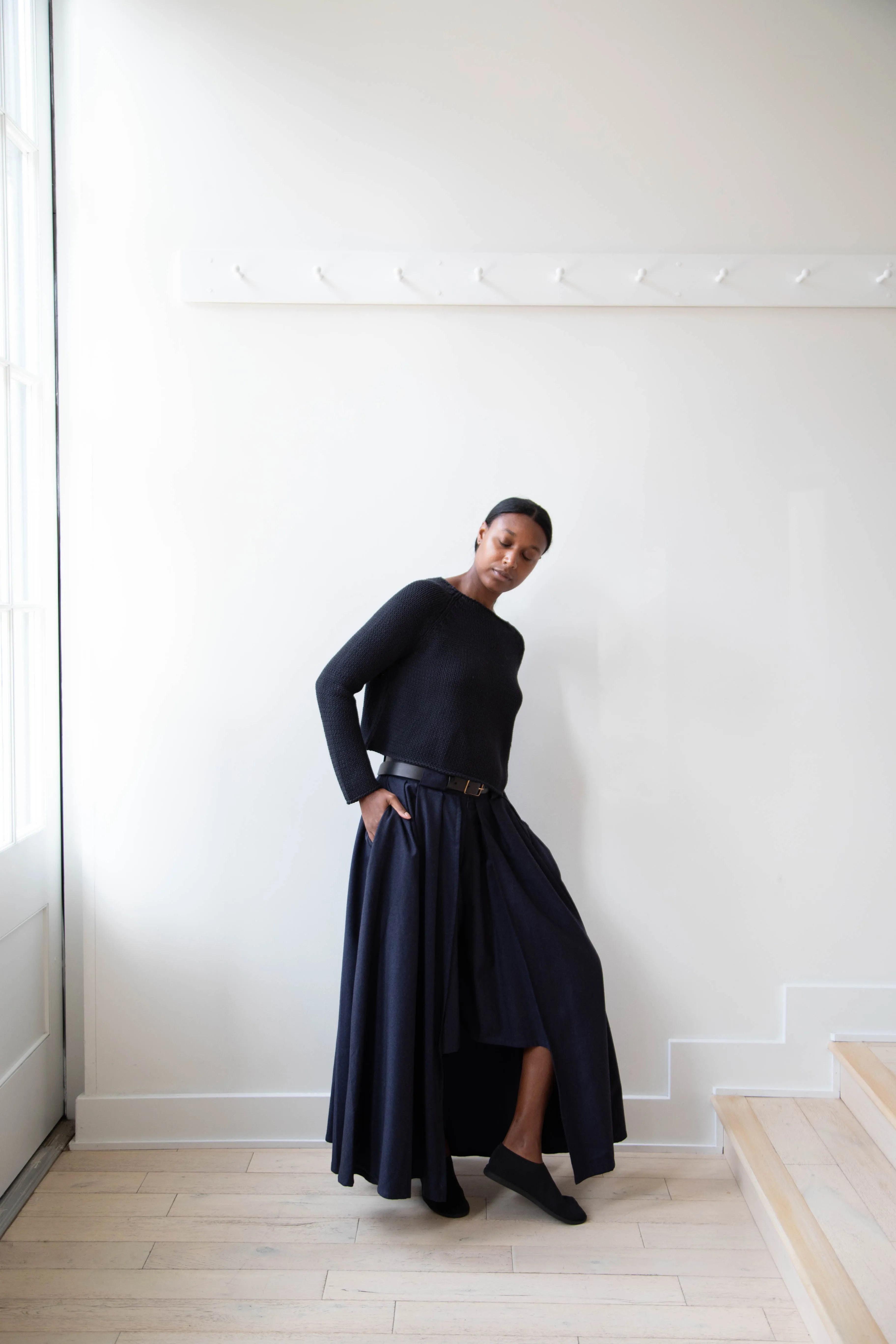 Apuntob | Soft Cotton Sweater in Black