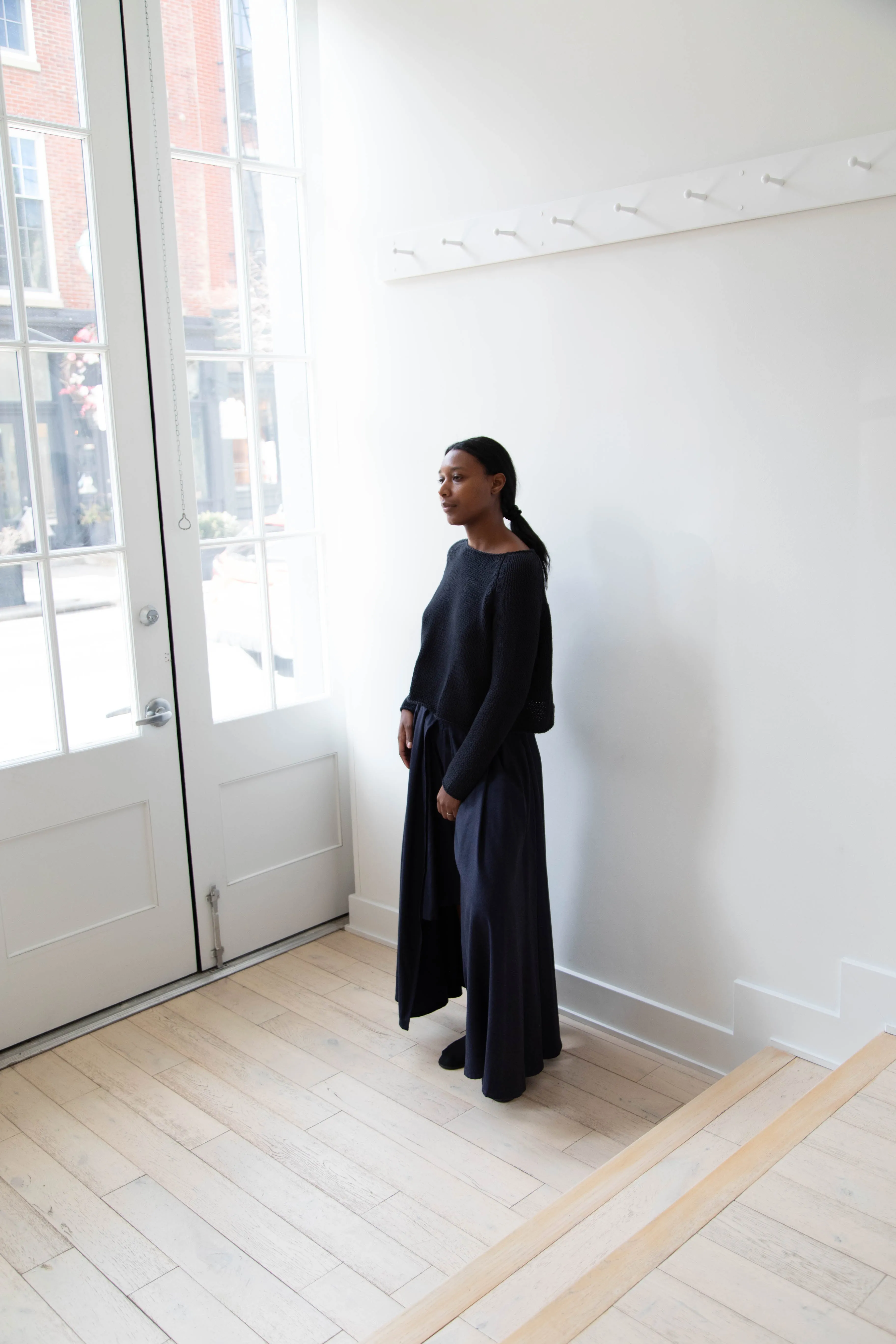 Apuntob | Soft Cotton Sweater in Black