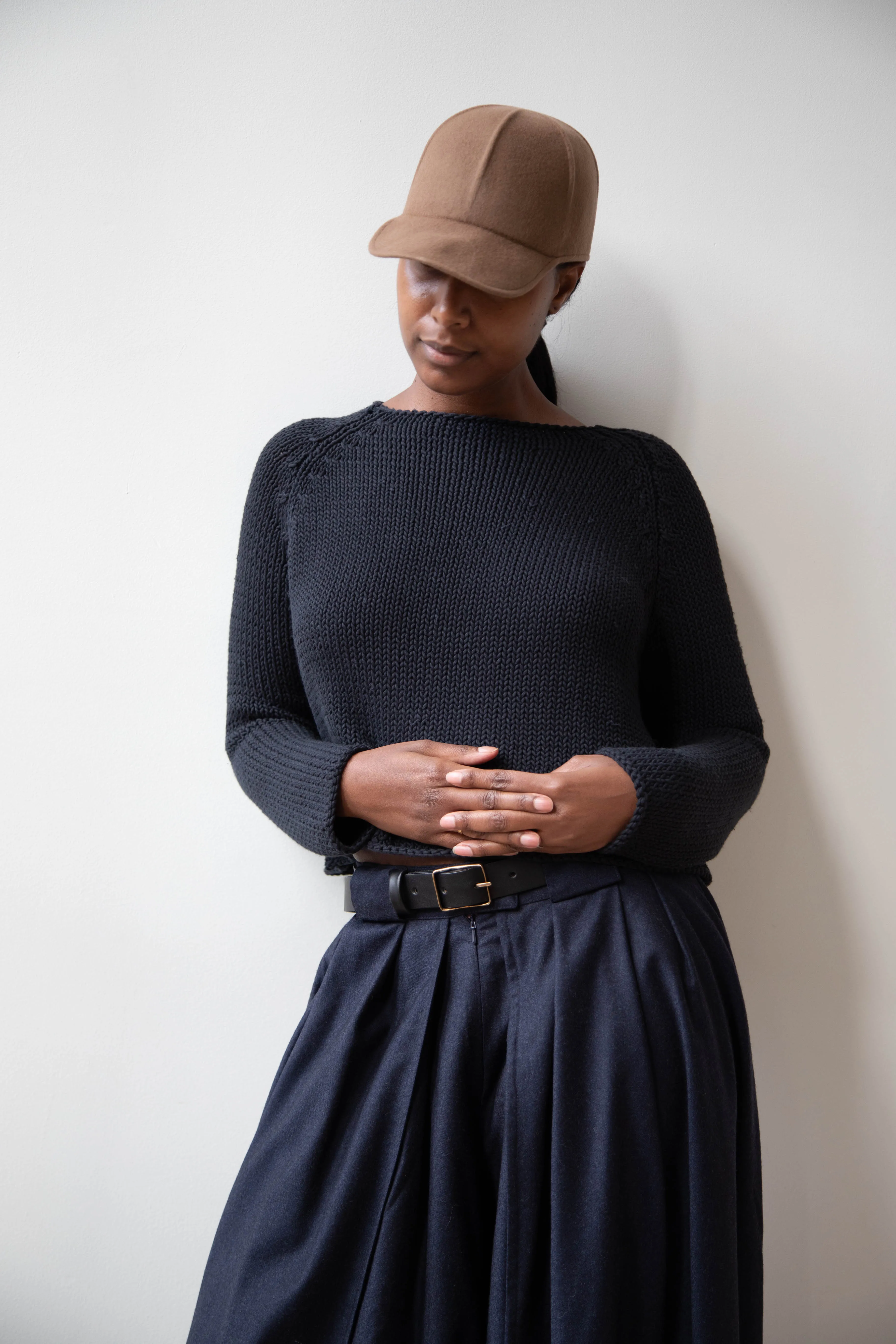 Apuntob | Soft Cotton Sweater in Black