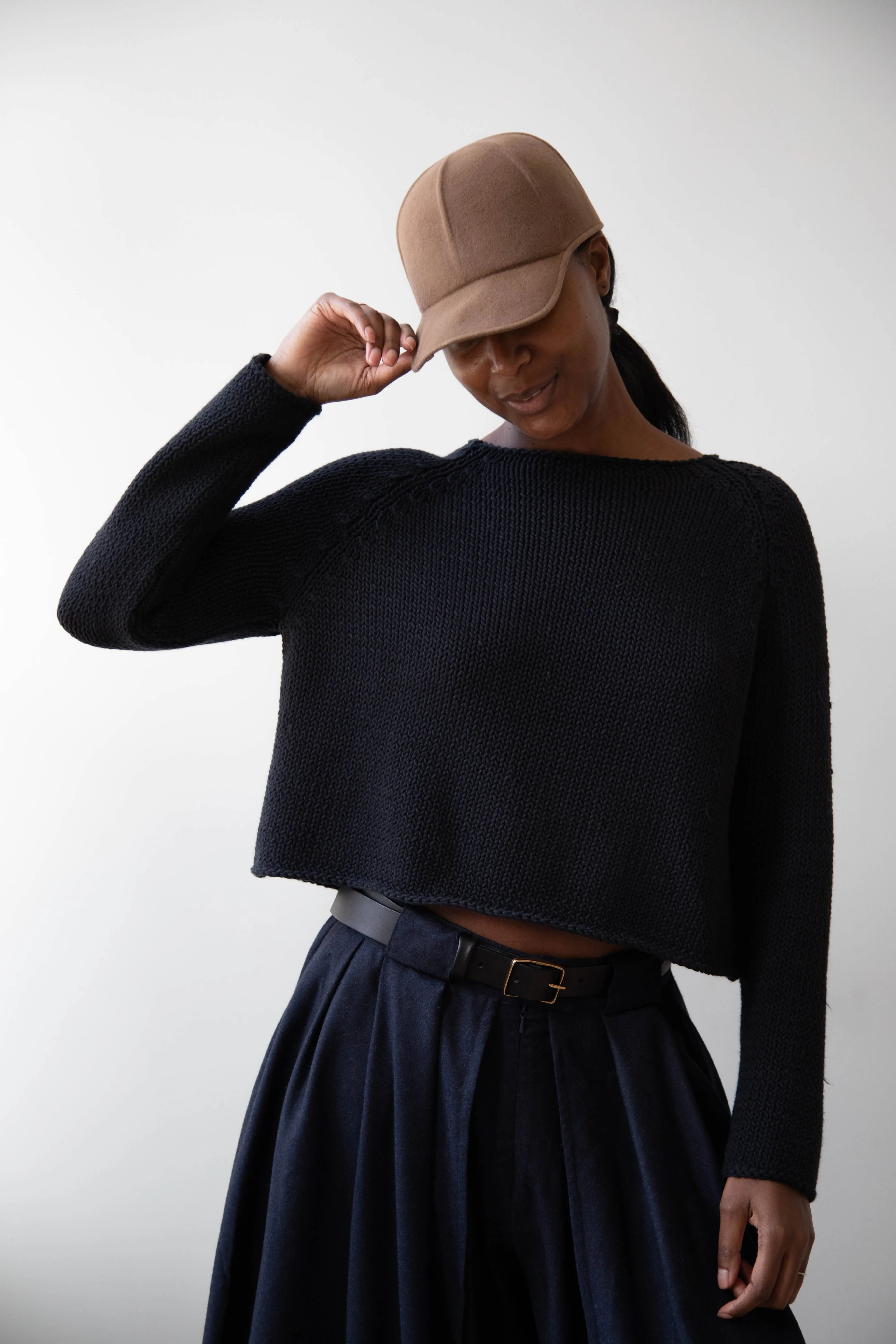 Apuntob | Soft Cotton Sweater in Black