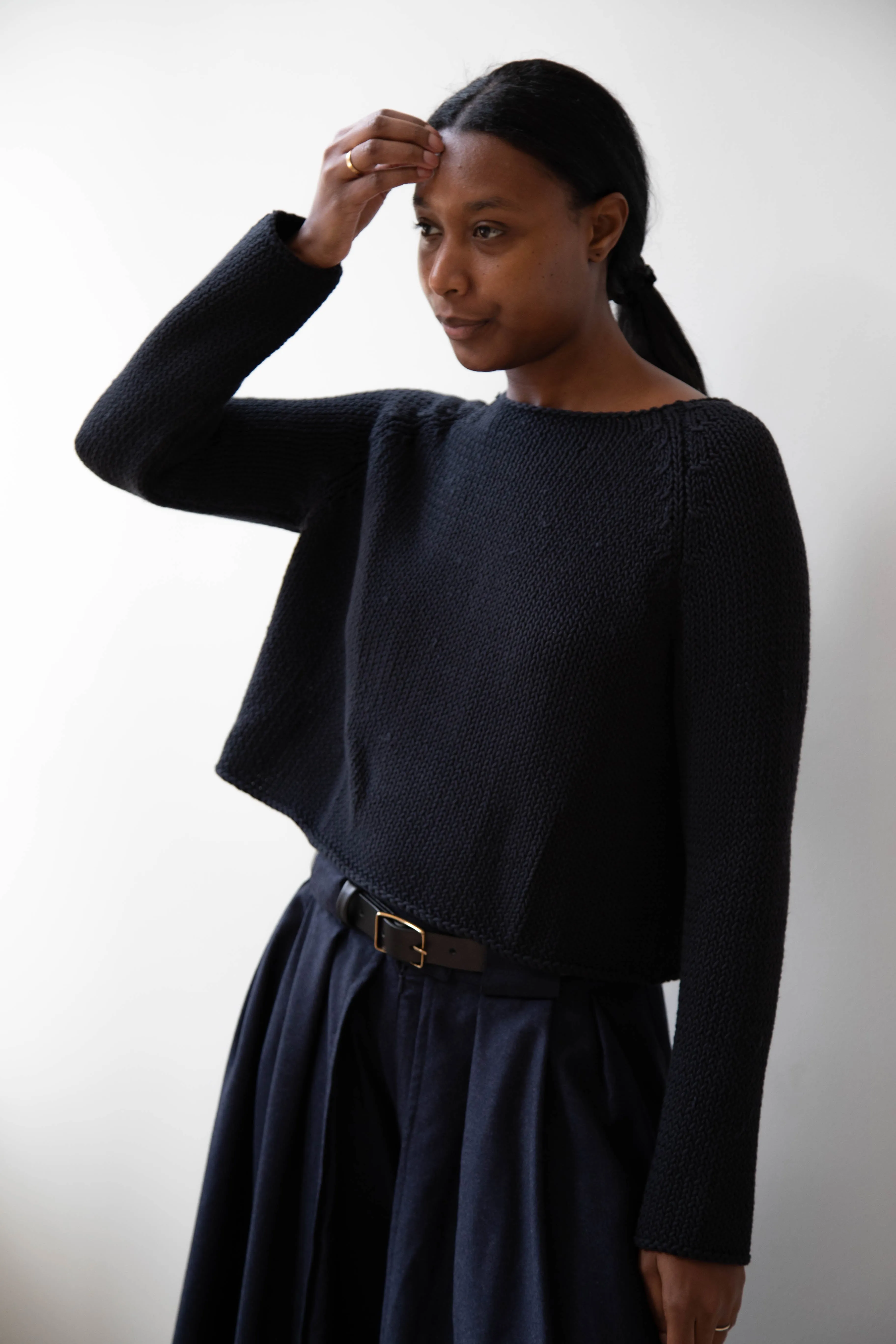 Apuntob | Soft Cotton Sweater in Black